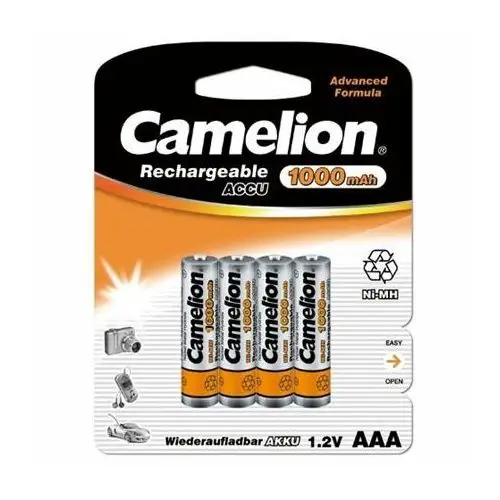 Aaa hr03 1000 mah rechargeable batteries ni-mh 4 pc(s) Camelion