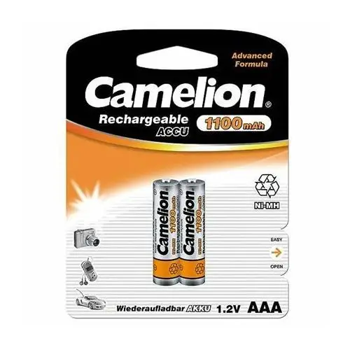 Camelion aaa hr03 1100 mah rechargeable batteries ni-mh 2 pc(s)