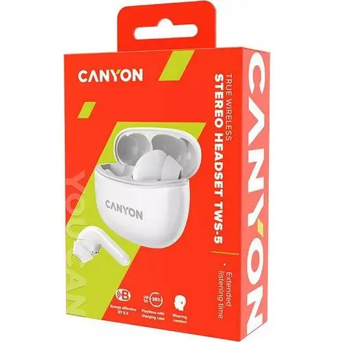 Canyon TWS-5 - dokanałowe - Bluetooth 5.2 - biały 4