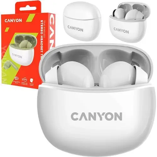 Canyon TWS-5 - dokanałowe - Bluetooth 5.2 - biały 5