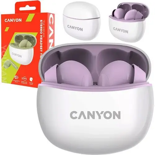 Canyon TWS-5 - dokanałowe - Bluetooth 5.2 - fioletowy 5