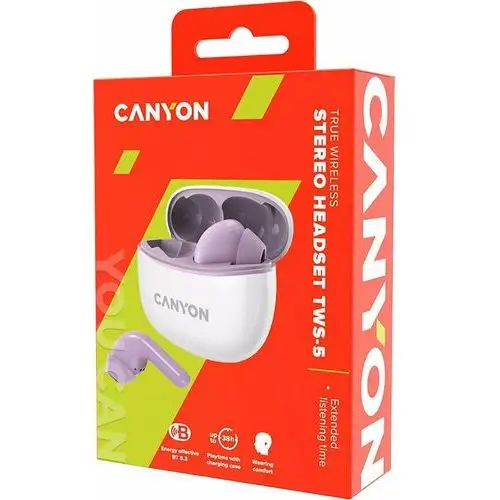 Canyon TWS-5 - dokanałowe - Bluetooth 5.2 - fioletowy 4