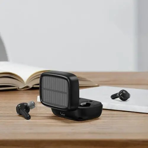 Choetech słuchawki tws choetech solar sports z ładowaniem solarnym (czarne)