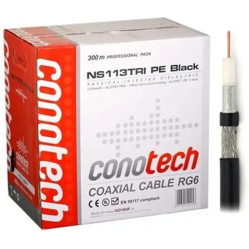 Conotech Kabel ns-113 trishield pe black na metry