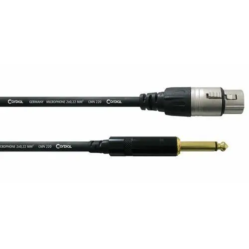 Kabel przewód sygnałowy xlr - jack 6,3 mm 5 m Cordial