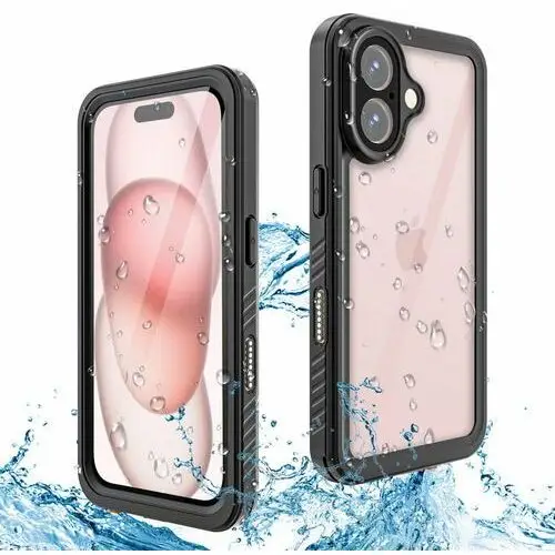 Etui D-Pro 360° Waterproof Case IP68 obudowa wodoodporna wodoszczelna pancerna do iPhone 16 Plus (Czarny)