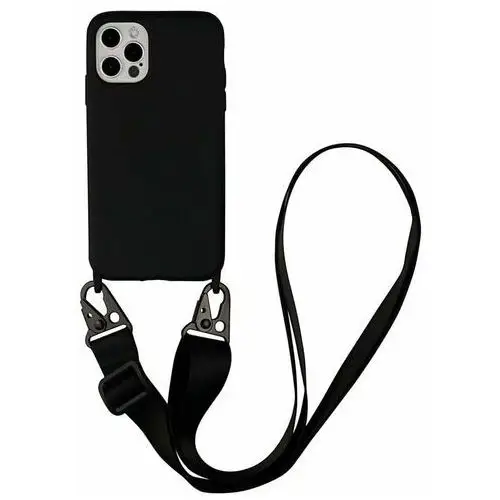 Etui crossbody xl obudowa pasek smycz zawieszka na ramię szyję iphone 16 (czarny) D-pro