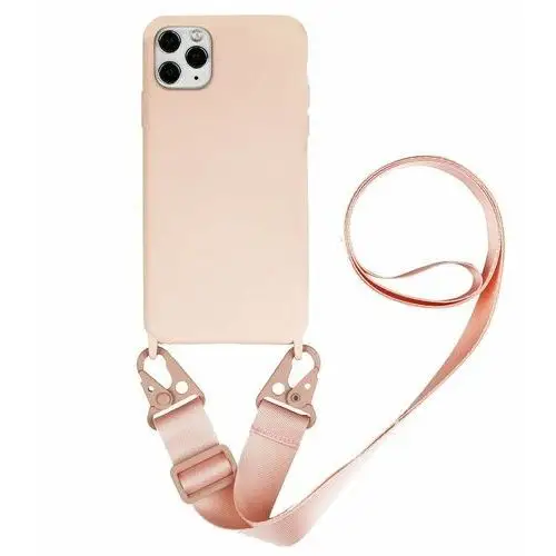 D-pro Etui crossbody xl obudowa pasek smycz zawieszka na ramię szyję iphone 16 (różowy)