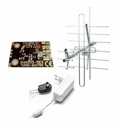 Antena dvb-t ttv midi w q100 combo 50cm z wzmacniaczem, uhf/vhf, polaryzacja pozioma/pionowa, zestaw do odbioru mux-8 w polsce, wysoka jakość i wyda.. Davbol tv