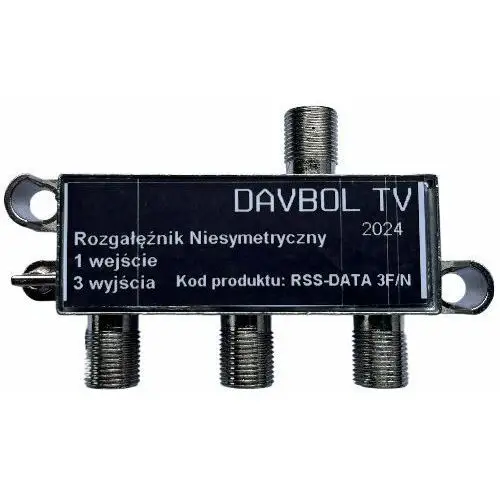 Davbol tv Rozgałężnik tv sat 1x3 o niskim szumie, idealny do dvb-t2/s2/c