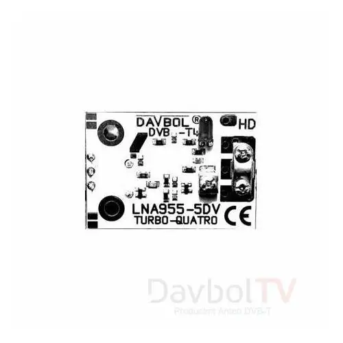 Davbol tv Wzmacniacz sygnału dvb-t2 lna955-5dv z led - optymalizacja odbioru telewizji, wsparcie dla uhf/vhf, zasilanie 12v, przyszłościowy standard dvb-t2, n