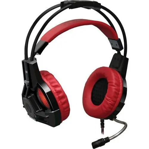 Słuchawki z mikrofonem Defender LESTER podświetlane USB Gaming + GRA czarno-czerwone