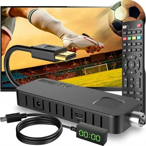 Dekoder Tuner Tv Hd DVB-T2 i Dvb-c Hevc H.265 Mini Stick Nagrywanie Pvr