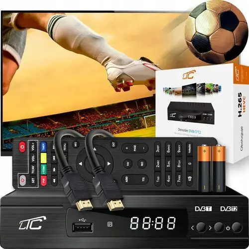 Dekoder Tuner Tv Naziemnej DVB-T2 H.265 Hevc Z Usb Full Hd Pilot