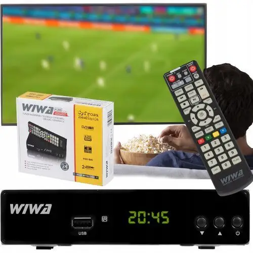 Dekoder Tuner Tv Naziemnej DVB-T2 H.265 Hevc Z Usb Hd Pilot Wifi Scart Hdmi