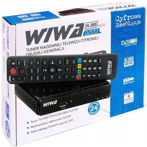 Dekoder Tuner Tv Naziemnej DVB-T2 Hevc H.265 Lite