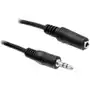 Kabel audio Delock minijack - minijack M/F 3 Pin 3m czarny, 84002 Sklep on-line