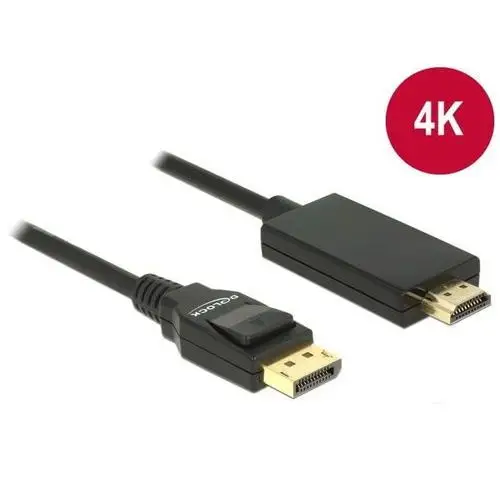 Delock kabel displayport v1.2a - hdmi m/m 4k 5m czarny premium