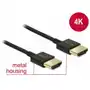 Kabel HDMI Delock HDMI-HDMI High Speed Ethernet 4K 3D 0.255m, 85117 Sklep on-line