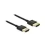Kabel HDMI Delock HDMI-HDMI High Speed Ethernet 4K 3D 0.255m, 85117 Sklep on-line