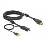 Delock kabel hdmi(m)-displayport (m)4k 5m usb a(m) 85966 Sklep on-line