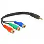 Delock Kabel rca (cinch) x3 - minijack 3.5 4 pin 0.25m czarno-czerwono-niebiesko-zielony (62499) Sklep on-line