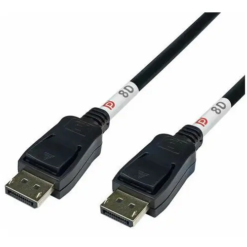 Deltaco dp80-1010 kabel displayport, dp 2.1, dp80, 1m