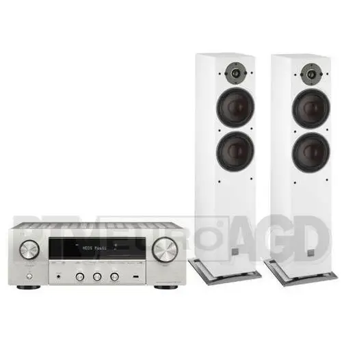 Denon DRA-800H (srebrny), Dali OBERON 7 (biały)
