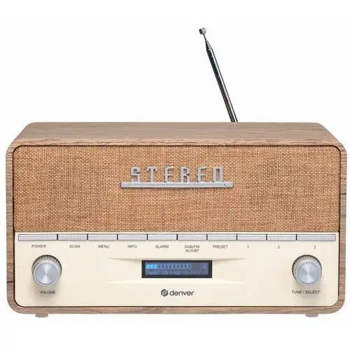 Denver Radio dab+/fm dab-36lw z drewnianą obudową light wood