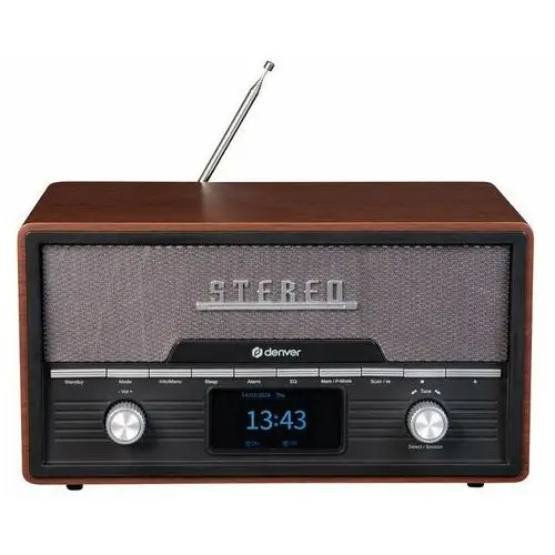 Denver Radio retro mda-525dw z radiem fm dab+ dark wood