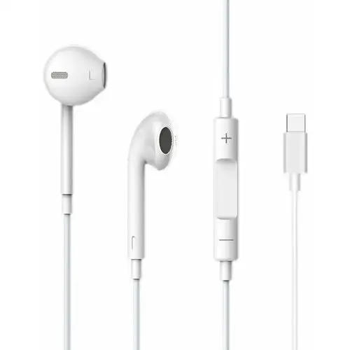 Słuchawki przewodowe DEVIA Smart EarPods, typ-C, białe