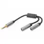 Digitus Kabel adapter headset minijack 3,5mm/2x 3,5mm minijack m/ż nylon 0,2m Sklep on-line