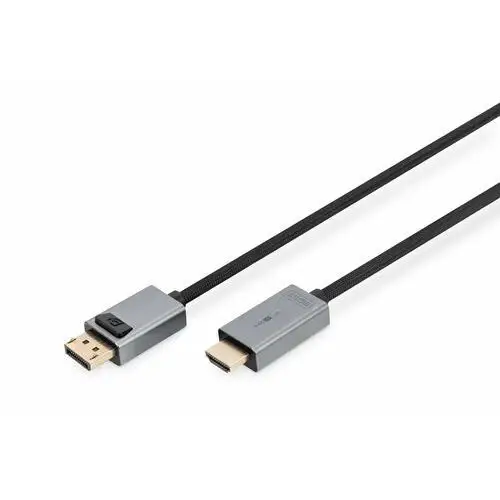 Kabel adapter DIGITUS PREMIUM DisplayPort - HDMI 4K 30Hz DP/HDMI M/M 1.8m, DB-340202-018-S