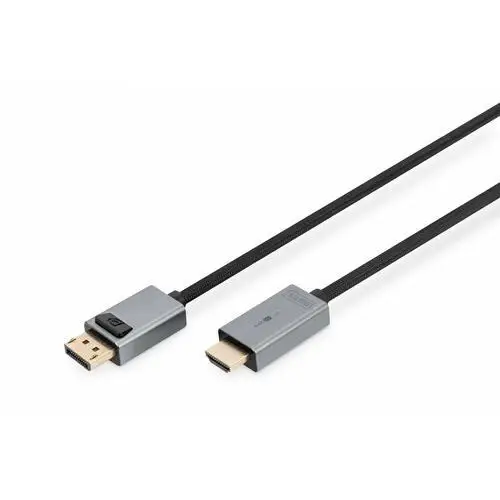 Kabel adapter DIGITUS PREMIUM DisplayPort - HDMI 4K 30Hz DP/HDMI M/M 1.8m, DB-340202-018-S 2
