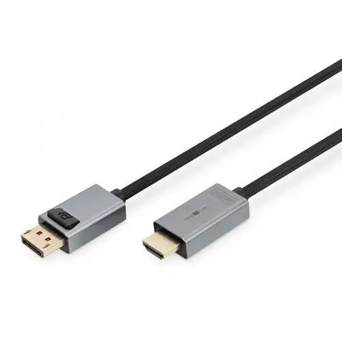 Kabel adapter DIGITUS PREMIUM DisplayPort - HDMI 4K 30Hz DP/HDMI M/M 1m, DB-340202-010-S