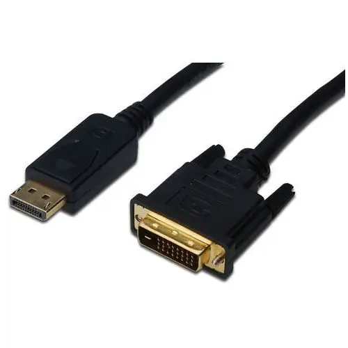 Kabel DisplayPort, DVI Digitus AK-340306-020-S, [1x złącze męskie DisplayPort - 1x złącze męskie DVI 24+1-pin], 1.8 m, czarny