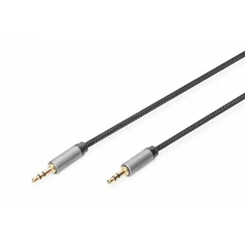 Kabel połączeniowy audio minijack stereo typ 3.5mm/3.5mm m/m nylon 1,8m Digitus