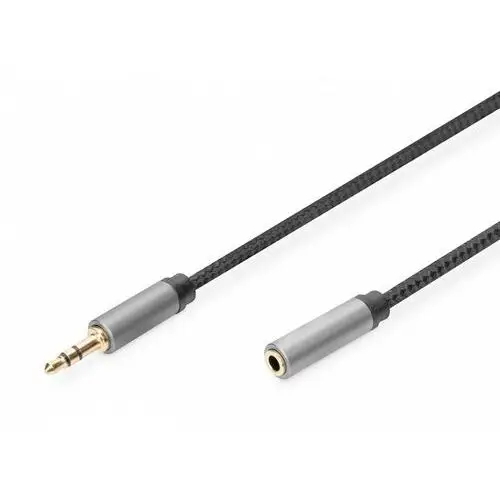 Kabel przedłużający audio DIGITUS PREMIUM MiniJack Stereo Typ 3.5mm/3.5mm Ż/M nylon 1m, AKASSA