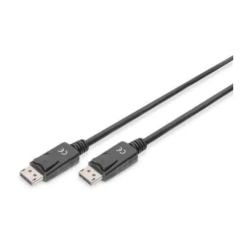 Kabel TV, Monitor DisplayPort Digitus, [1x Złącze męskie DisplayPort - 1x Złącze męskie DisplayPort], 3 m, Czarny, AK-340100-030-S