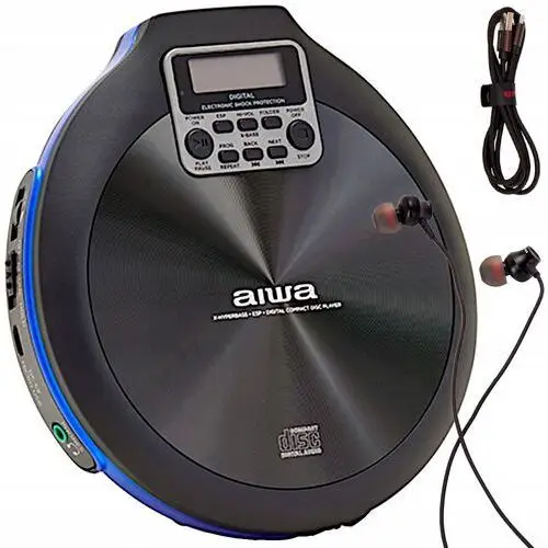 Discman Przenośny Odtwarzacz CD MP3 X-HyperBass Aiwa PCD-810BL