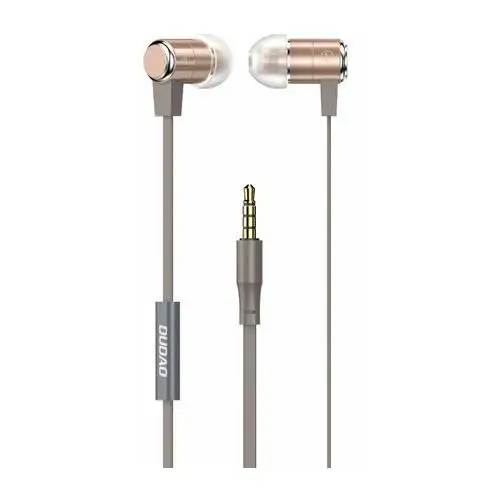 Dokanałowe słuchawki zestaw słuchawkowy z pilotem i mikrofonem 3,5 mm mini jack złote (x13s) Dudao