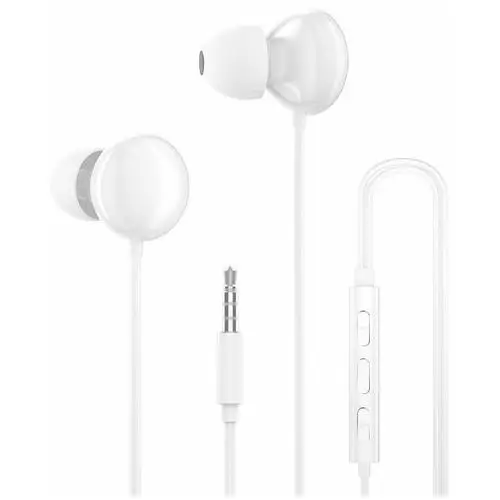 Dudao dokanałowe słuchawki zestaw słuchawkowy z pilotem i mikrofonem mini jack 3,5 mm biały (X11Pro white) - Biały