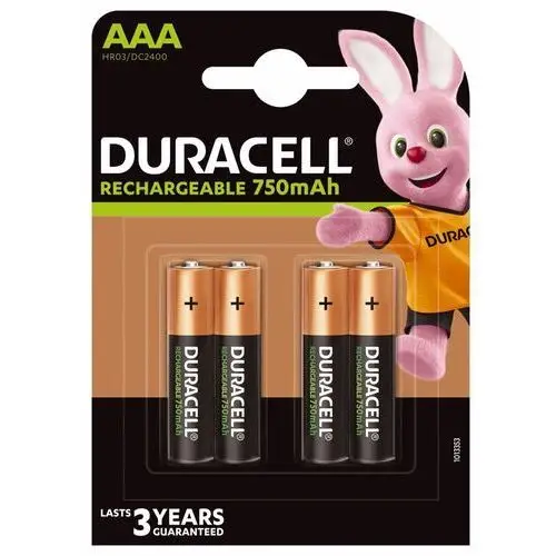 Akumulator AAA DURACELL, 750 mAh, 4 szt