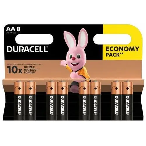 Duracell, Zestaw baterii AA, 8 sztuk
