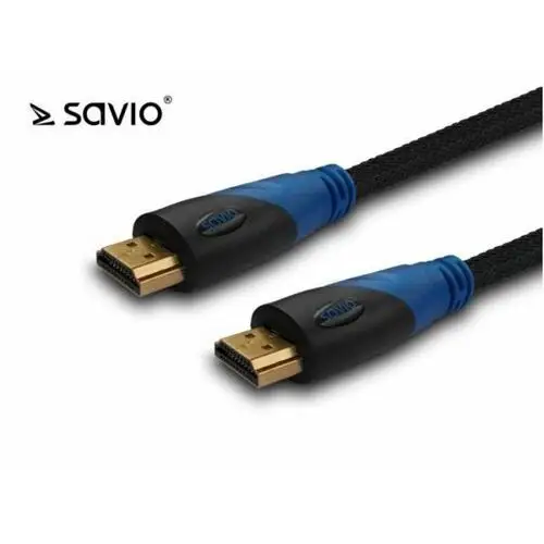Elmak Kabel HDMI v1.4 Savio CL-02 10 szt. paczka, oplot, nylon, złoty 4Kx2K 1.5m