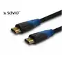 Elmak kabel hdmi v1.4 savio cl-02 10 szt. paczka, oplot, nylon, złoty 4kx2k 1.5m Sklep on-line