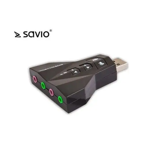 SAVIO AK-08 Karta muzyczna USB 7w1, dźwięk Virtual 7.1CH