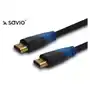 Savio cl-49 kabel hdmi oplot nylon złoty v1.4 3d, 4kx2k, 5m Elmak Sklep on-line