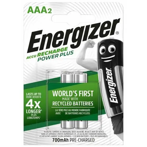Energizer aaa hr03 700 mah rechargeable accu power plus ni-mh 2 pc(s)