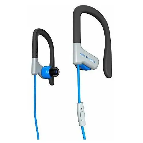 Energy Sistem Sport 1 - Aurculares Deportivos (kabel 1,2 m, Mini Jack 3,5 mm, mikrofon Incorporado, bezpieczne dopasowanie, odporny na pot, Control